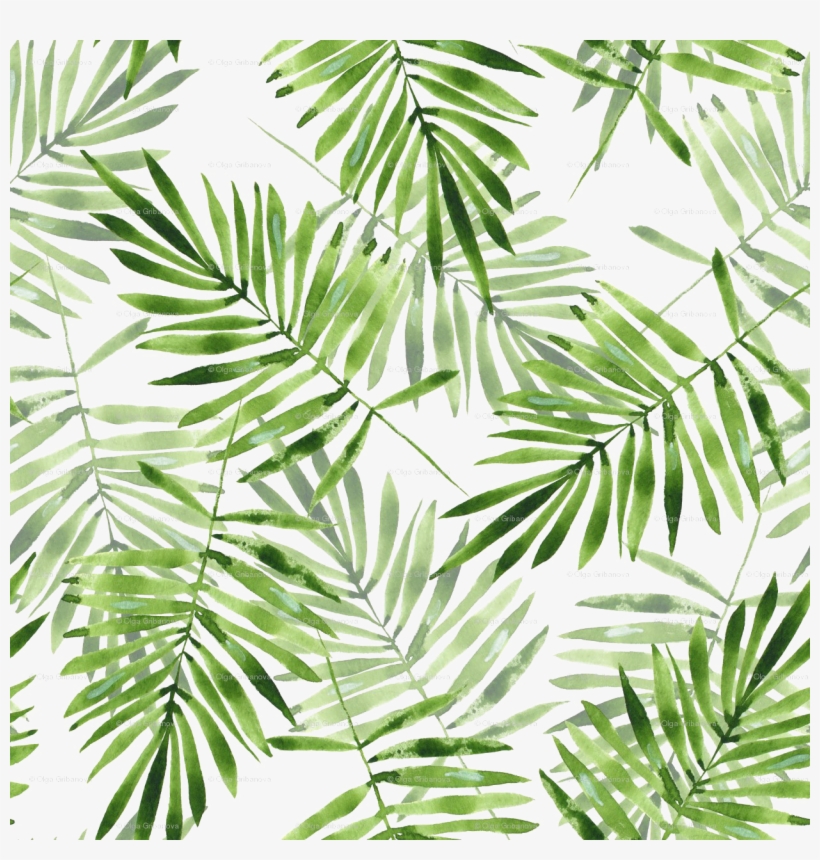 Green Palm Leaves Png Transparent - Palm Leaves Pattern Png, transparent png #4591606