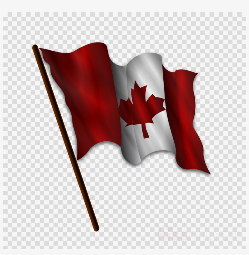 Download Waving Canadian Flag Vector Clipart Flag Of - Waving Canadian Flag Vector, transparent png #4592633