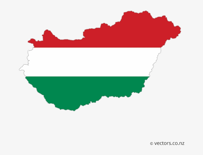 Flag Vector Map Of Hungary - Hungary Map And Flag, transparent png #4592887