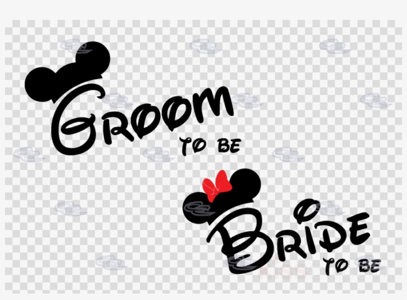 Bride To Be And Groom Clipart T-shirt Minnie Mouse - Playroom Wall Art Vinyl Decal Sticker Play Room Toy, transparent png #4593117