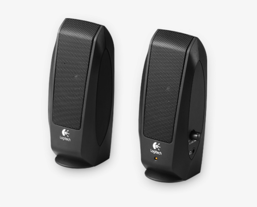 Logitech S120 - Logitech S120 Black Speakers, transparent png #4594011