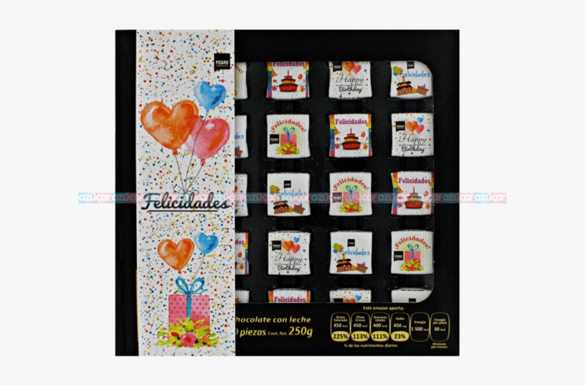 Picard Chocolate Felicidades 12/250g - Zam-fre Chocolates Con Leche, transparent png #4595078