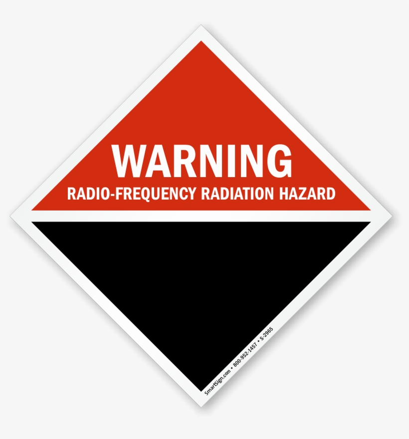 Rf Radiation Warning Sign - Mysafetysign Radio-frequency Radiation Hazard Restricted, transparent png #4595763