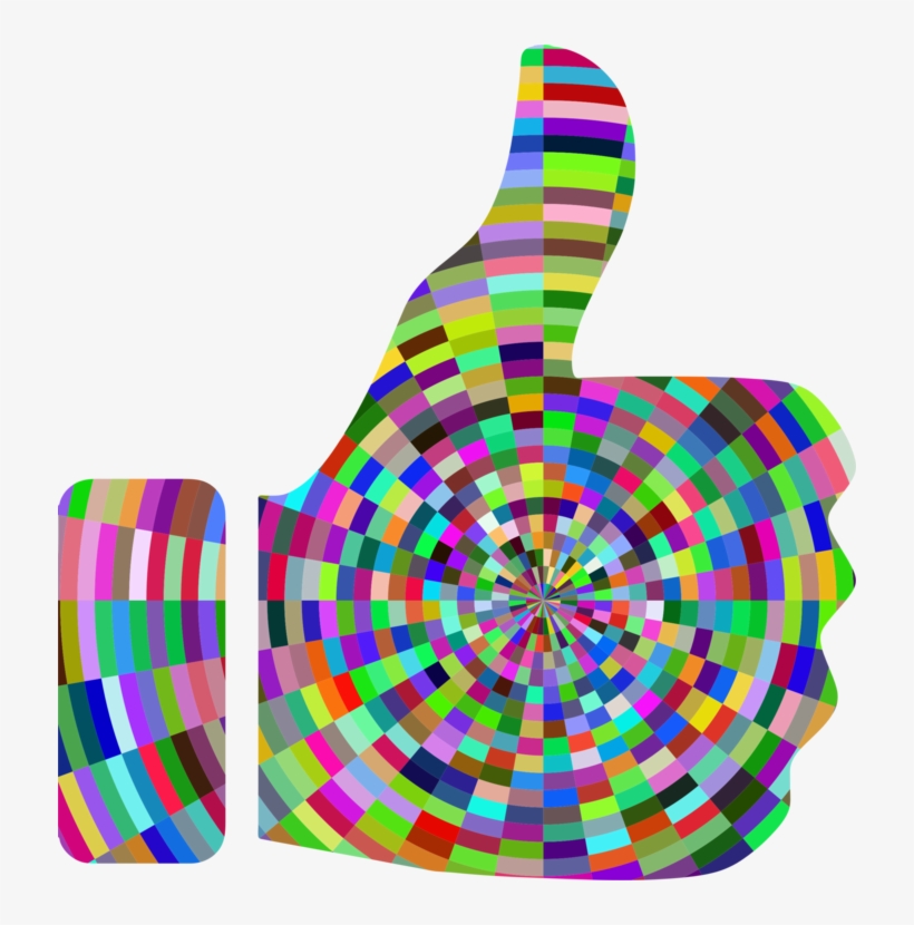 Thumb Signal Computer Icons Gesture Emoji - Colorful Thumbs Up Emoji, transparent png #4596250
