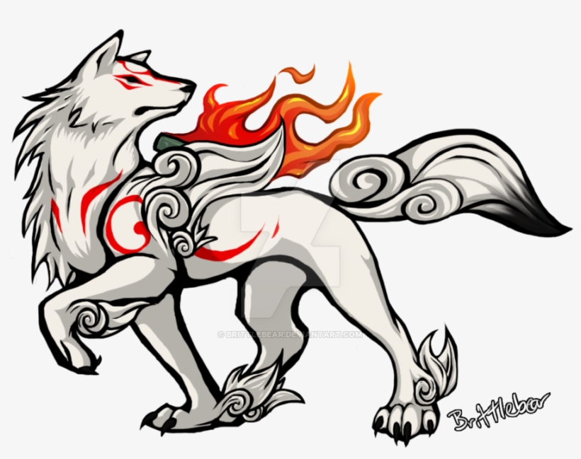Amaterasu From Okami By Brittlebear Personaje, Lobos, - Okami Amaterasu, transparent png #4596682
