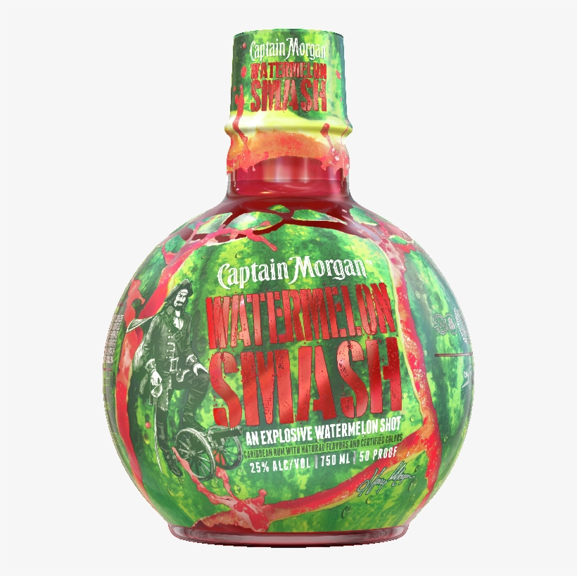 The Explosively Delicious, Watermelon-flavored Rum - Captain Morgan Watermelon Smash, transparent png #4598169