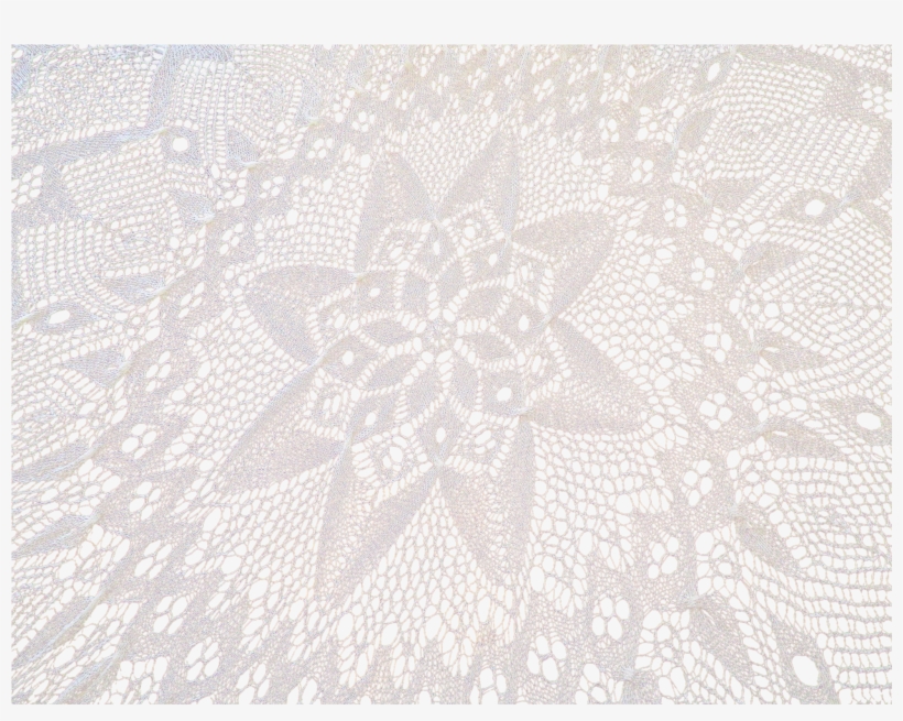 Vintage Ecru Hand Knitted Fine Lace Round Tablecloth - Placemat, transparent png #4599339