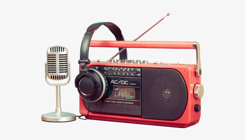 Radio Microphone, Radio, And Headphone - Cassette Deck, transparent png #461025