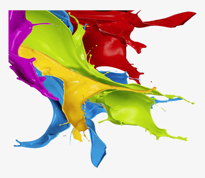 Colour Splash Paint Png - Multi Colour Paint Splash Png, transparent png #461429