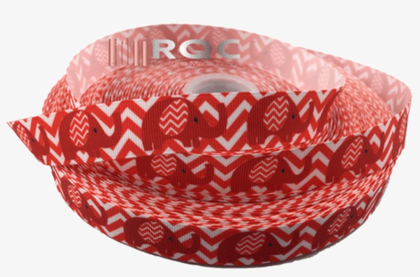 Red Elephant Grosgrain Ribbon 7/8" - Paisley, transparent png #461453