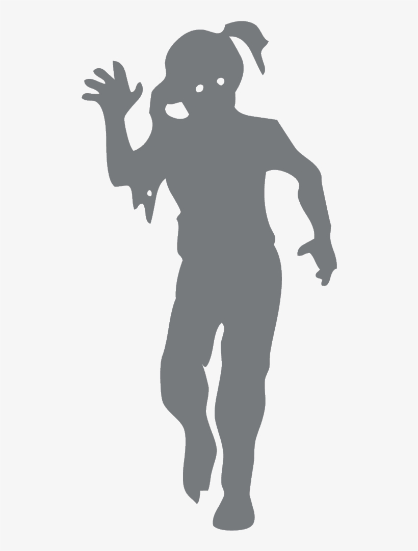 Girl Zombie - Silhouette, transparent png #461667