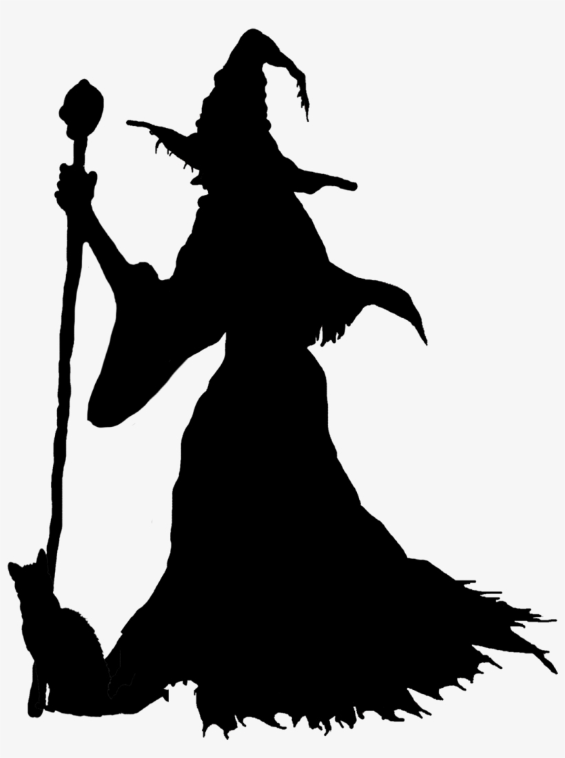 Silhouette Halloween Cat At Getdrawings - Witch Hd, transparent png #461744