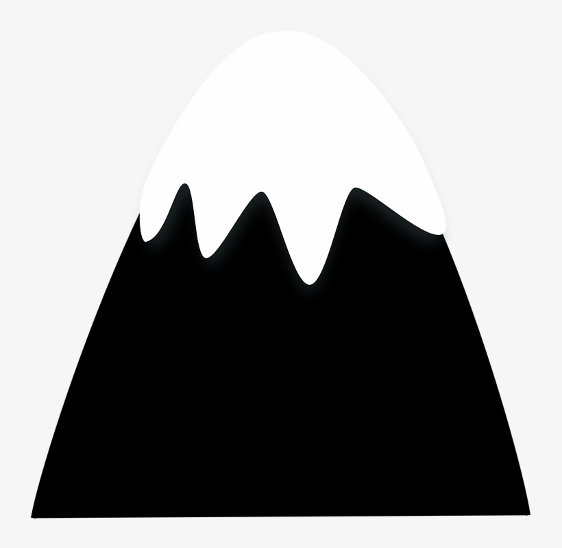 Mountain Silhouette Vector At Getdrawings - Cartoon Snow Covered Mountain Png, transparent png #462307