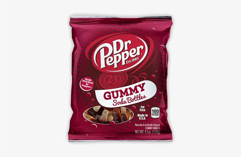 Pepper Gummy Soda Bottles - Dr. Pepper Soda Gummies - 4.5 Oz Bag, transparent png #462350