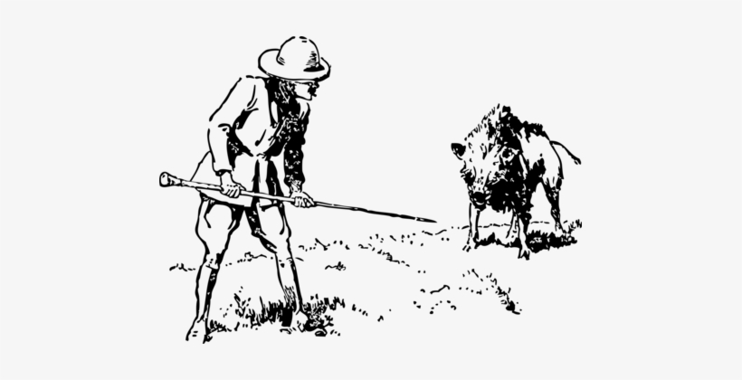 Boar Hunting Deer Hunting Download Hunting & Survival - People Hunting Animal In Art, transparent png #462376