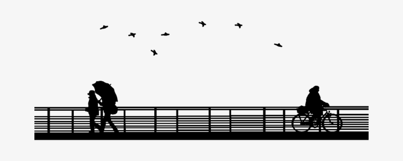 Bridge People The Silhouette Spacer Umbrel - Bridge Silhouette Transparent Background, transparent png #462458