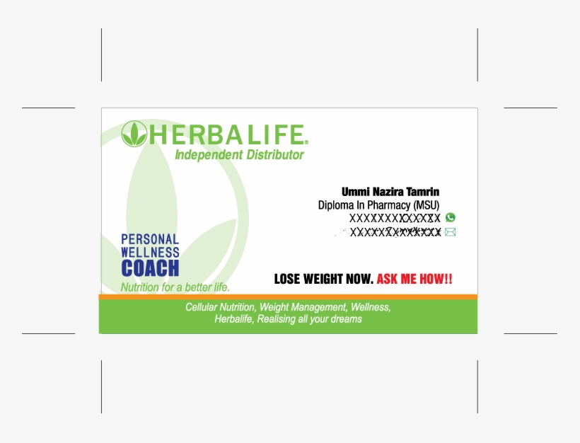 Mock Up Cp 2012 11 25 Ummi Nazira Tamrin - Herbalife, transparent png #462699