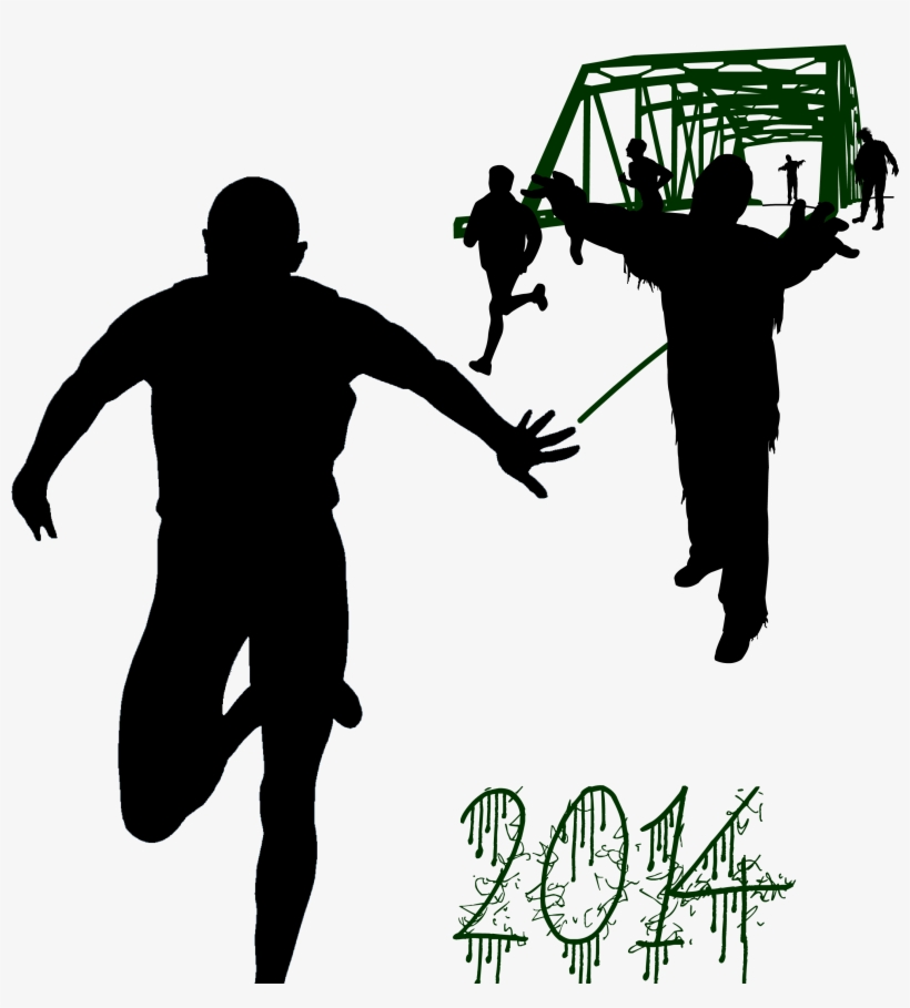 Sheridan Zombie Day - Runner Silhouette, transparent png #462747
