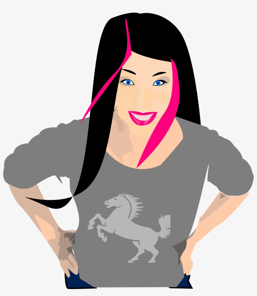 This Free Icons Png Design Of Punk Girl With Black, transparent png #462788