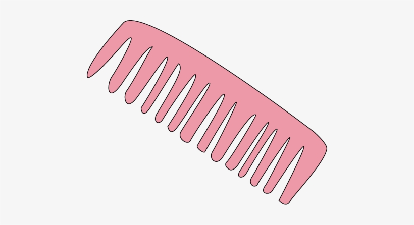 Pink Hair Comb - Comb Clipart, transparent png #463026