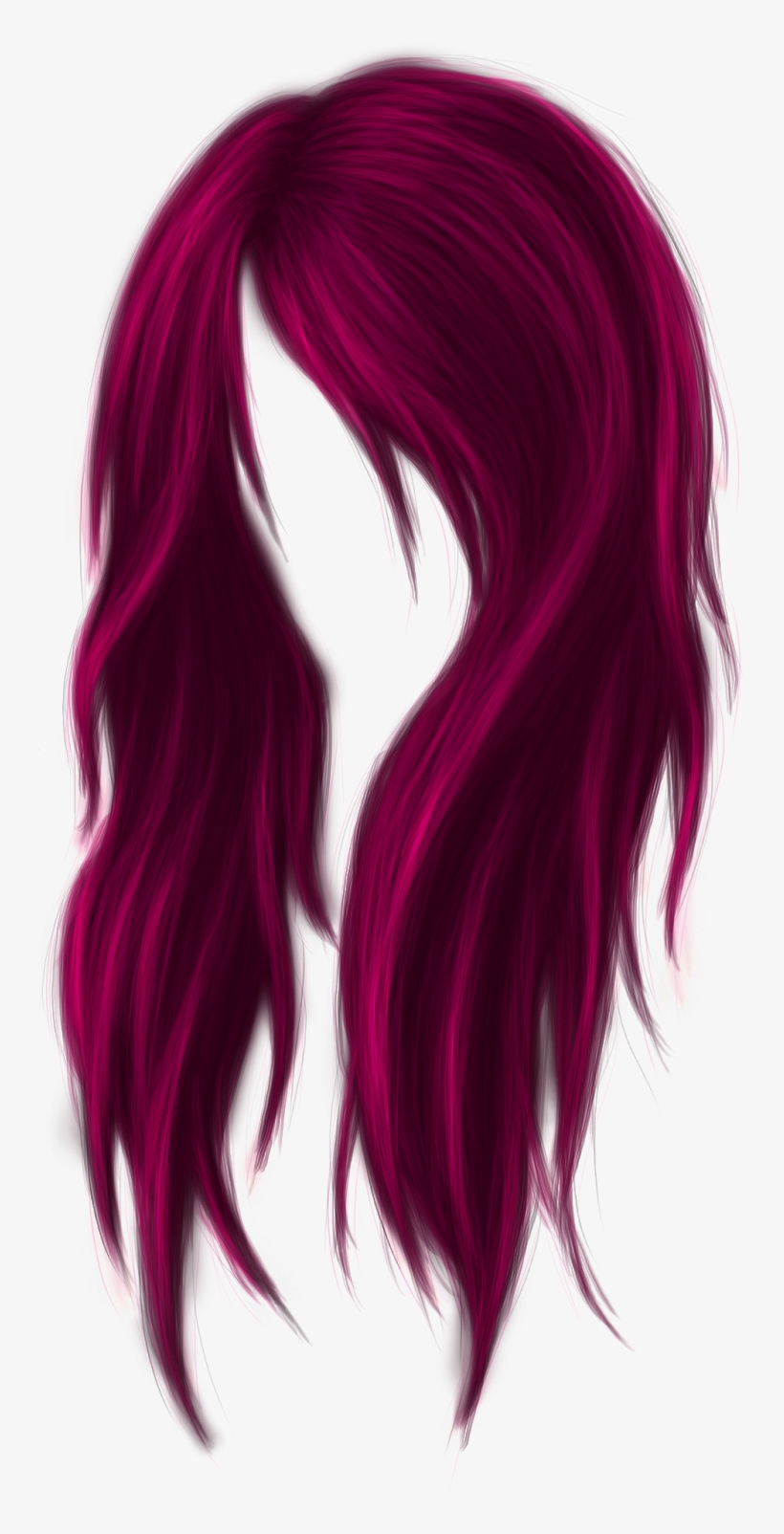 Painted Hair Psd By Vampiredarlla-d4dnbrs - Hair - Free Transparent PNG  Download - PNGkey