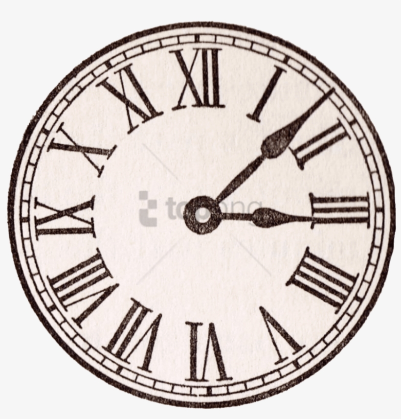 Antique Face Graphics From - Old Clock Face Roman Numerals, transparent png #463109