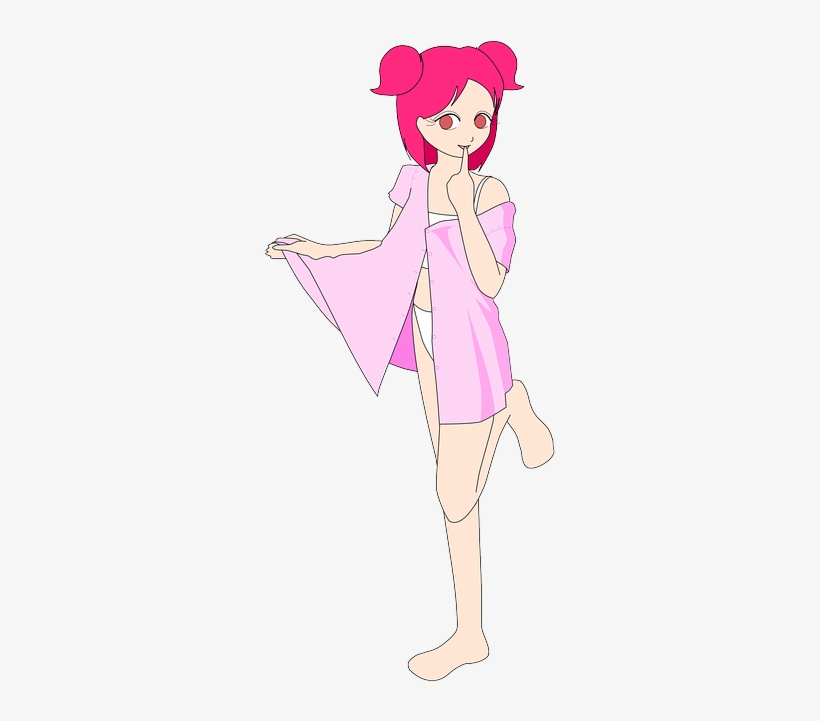 Girl, Cartoon, Pink, Hair, Cute, Clothes, Girls, Gopher - Pink Girls Cartoon, transparent png #463541