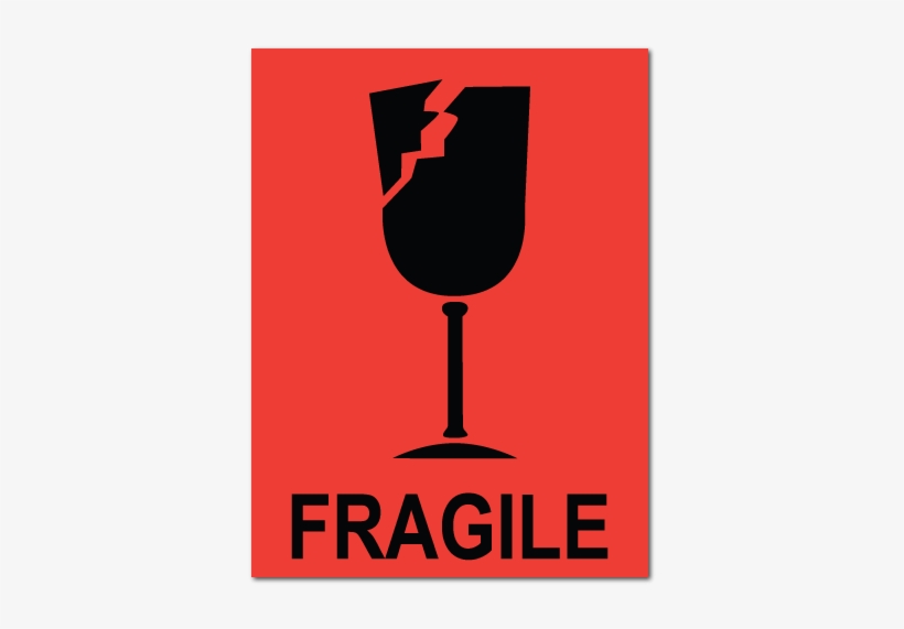 Fragile Broken Glass Stickers - Fragile, transparent png #463591