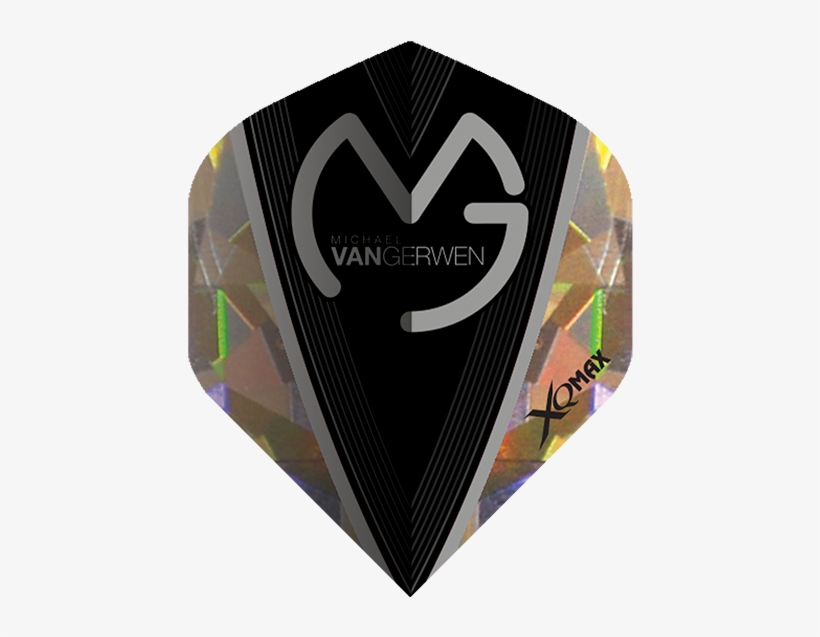 Micheal Van Gerwen Broken Glass Flight - Gerwen Std. Mvg Black And White, transparent png #463675