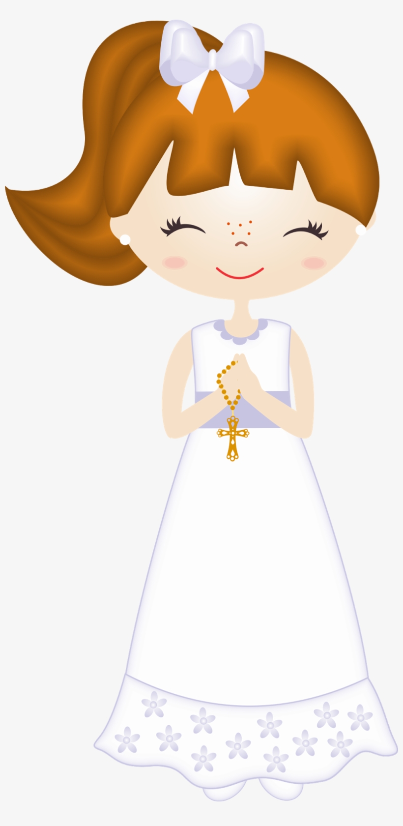 Clipart De Nenas En Su Primera Comunión - First Communion Girl Clip Art, transparent png #463694