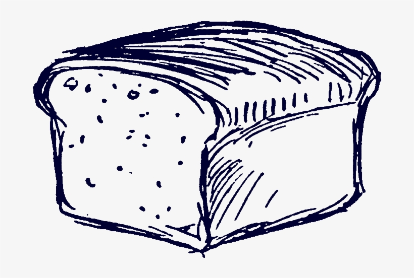 Drawing Bread - Simple Loaf Of Bread Drawing, transparent png #464055