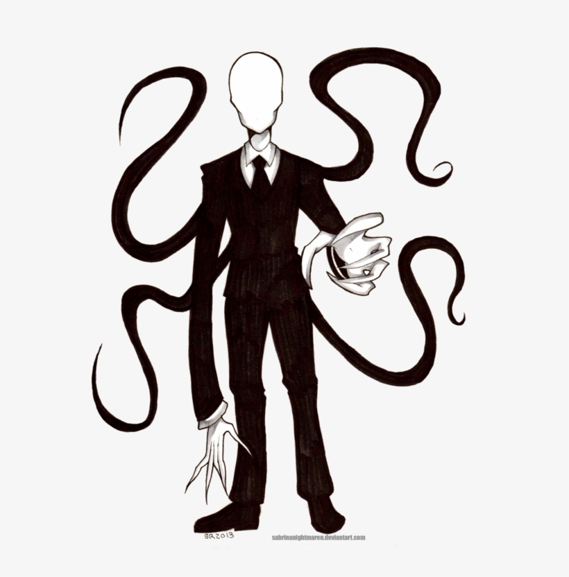 Chucky Drawing Slender Man - Slender Man Drawing, transparent png #464212