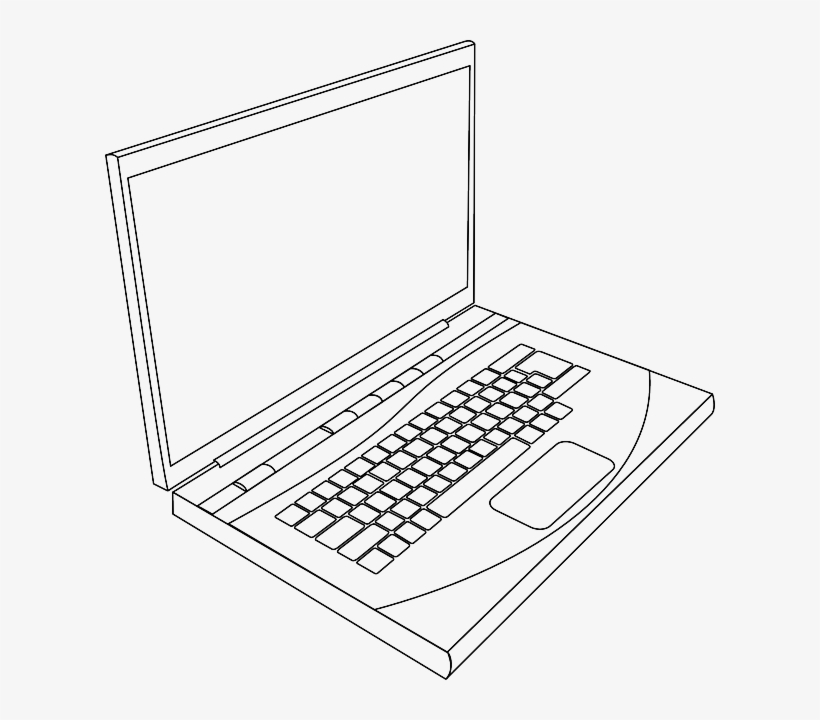 Computer - Laptop Line Art, transparent png #464415
