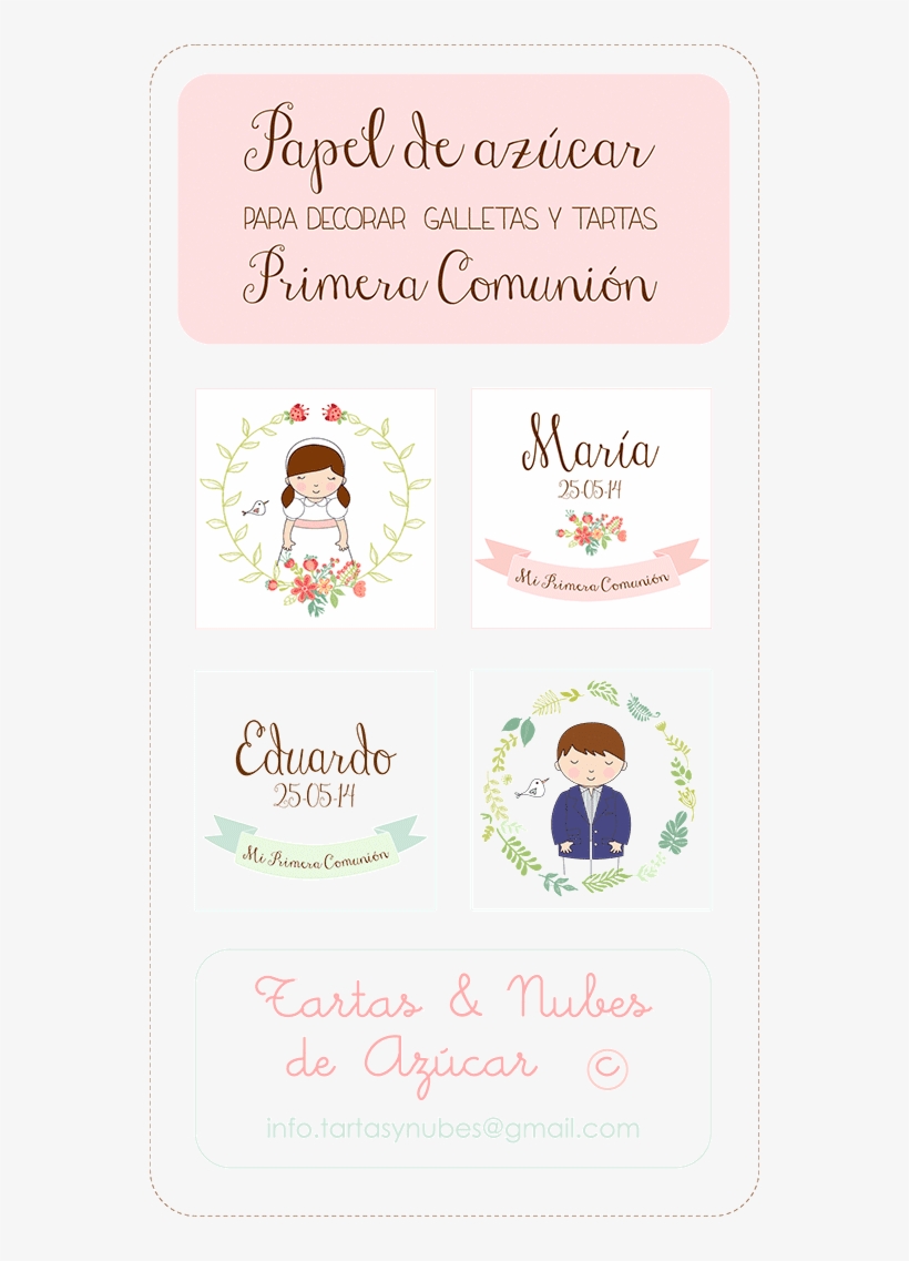 Papel De Azúcar Primera Comunión - Sugar, transparent png #464459