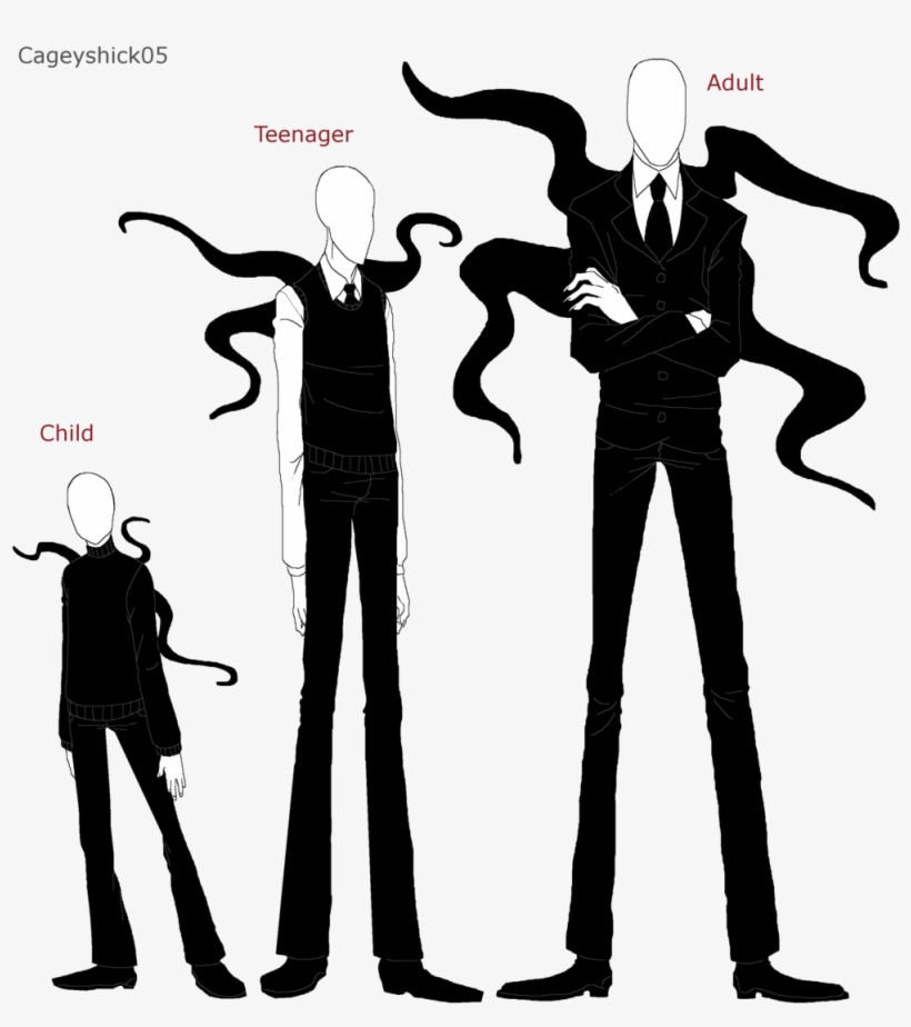 Drawn Slender Man Love Pencil And In Color Drawn Slender - Slender Man Squidward, transparent png #464501