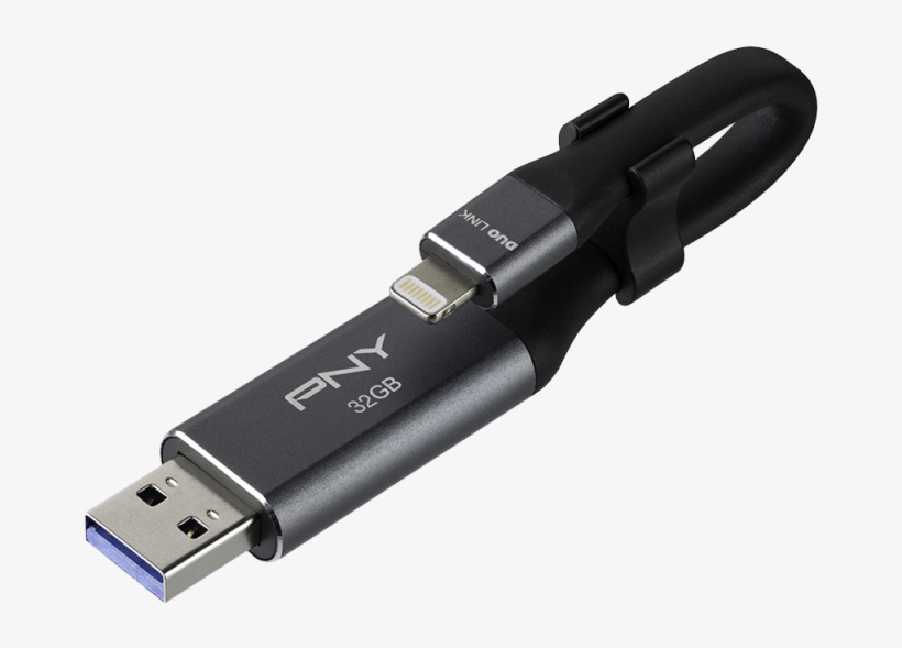 /data/products/article Large/952 20170915105309 - Pny Duo-link On-the-go 128 Gb Flash Drive - Usb 3.0/apple, transparent png #464622