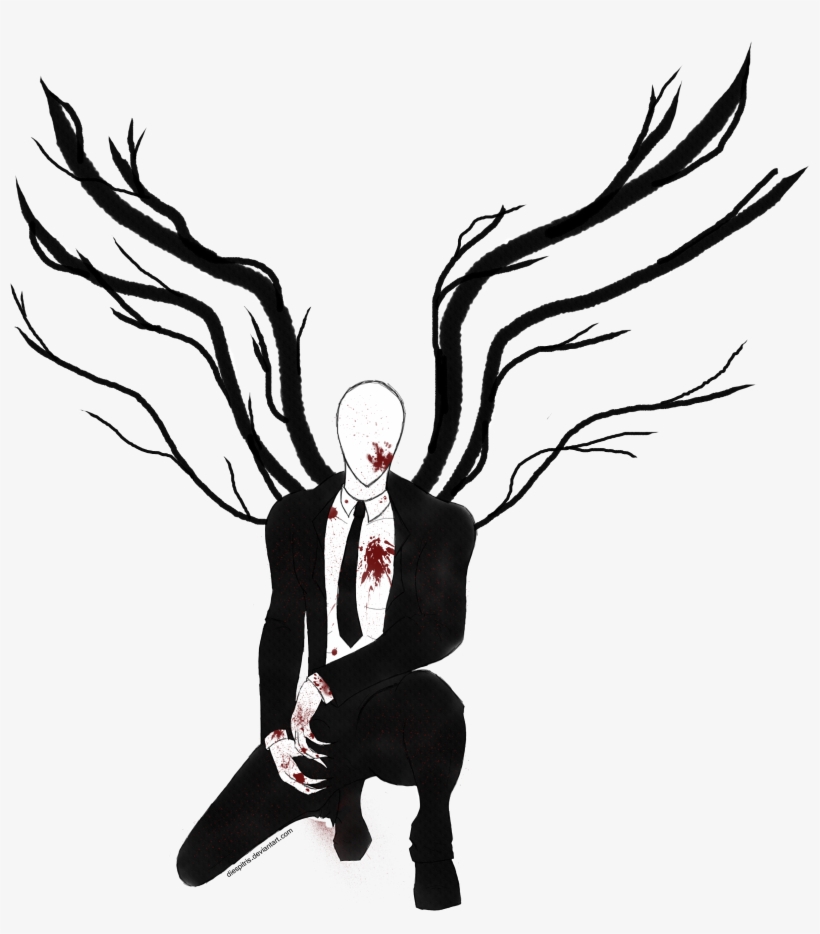 Drawn Slenderman Transparent - Slender Man No Background, transparent png #464745