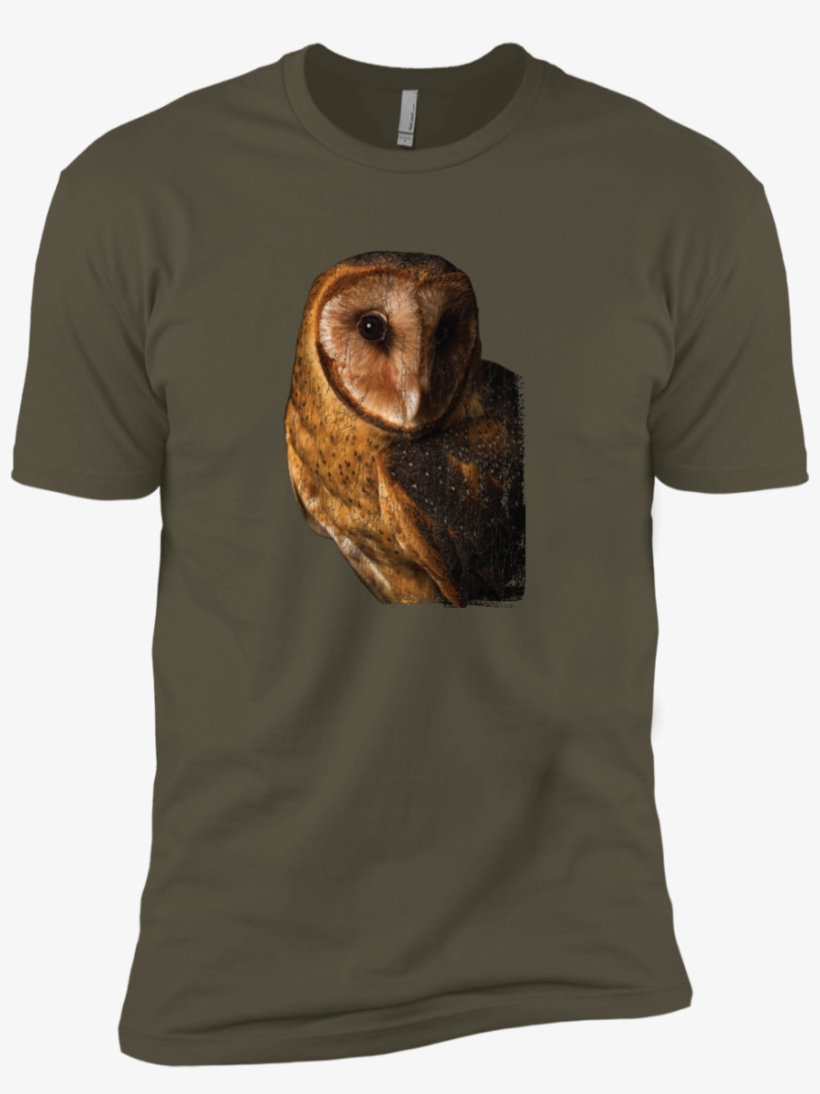 Barn Owl Face Premium Short Sleeve T-shirt - Shirt, transparent png #465077