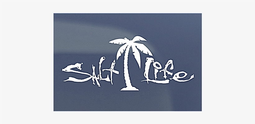 Stickers And Decals All - Salt Life Palm Tree Decal, transparent png #465389