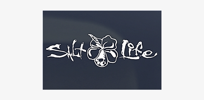 Salt Life Hibiscus Decal Go This One For My Malibu - Salt Life Skull Decal, transparent png #465568
