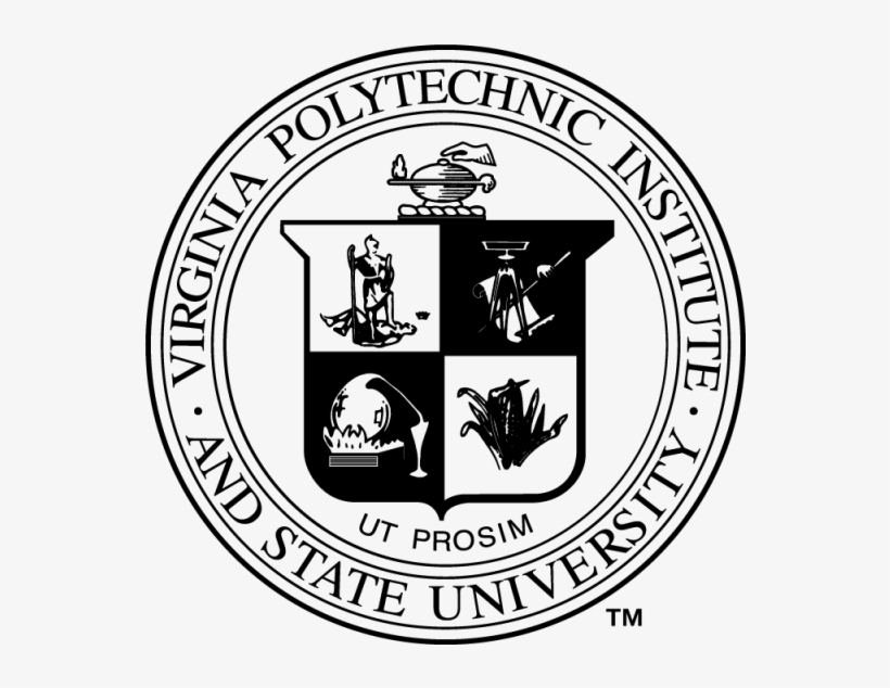 Virginia Tech Seal Black - Virginia Tech University Seal, transparent png #465681