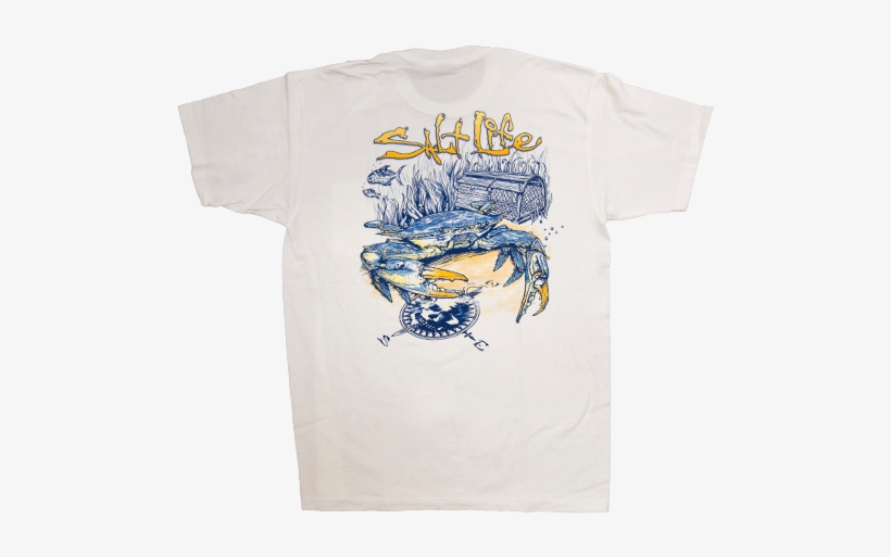 Salt Life Shirt White - Salt Life Short Sleeve Blue Crab Tee Boys 8-20 - Sunflower, transparent png #465765