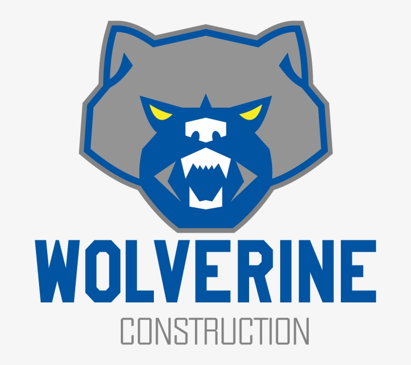 Logo Design By Patrimonio For Wolverine Construction - Angry Wolverine Head Front Retro Ornament, transparent png #466116