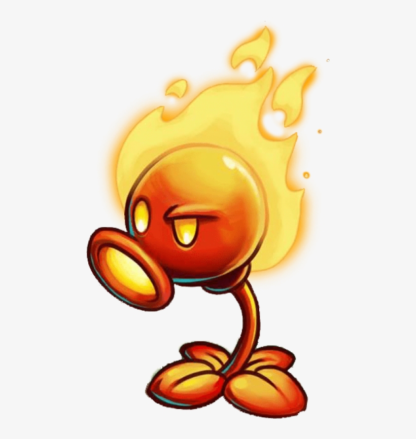 Fire Pea - Fire Peashooter, transparent png #466350
