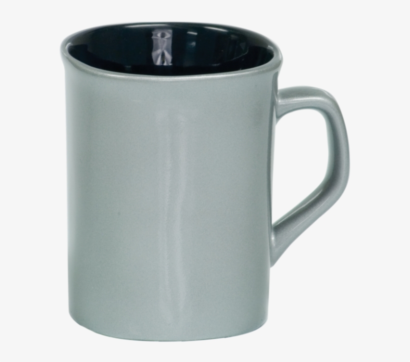 6c5802-f Silver Rounded Corner Lazer Mug 10oz - Coffee Mug Silver/black, transparent png #466367