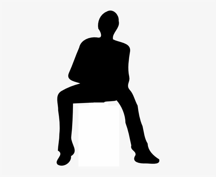 Svg Transparent Stock Clip Art At Clker Com Vector - Man Sitting Silhouette Png, transparent png #466478