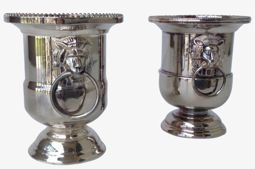 Silver Trophy Urn Lion Head Toothpick Holder - Trophy, transparent png #466722
