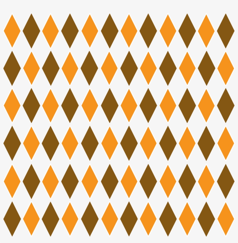 Clipart Brown Orange Retro Big Image Png - Orange Diamond Border, transparent png #466983