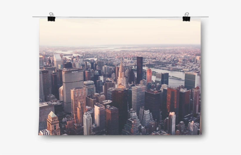 Birds Eye View New York City Skyline - Inspired Posters Birds Eye View New York City Skyline, transparent png #467005