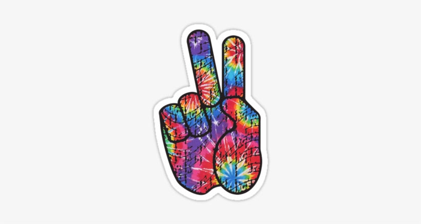 Tie Dye Peace Sign - Hippie, transparent png #467107
